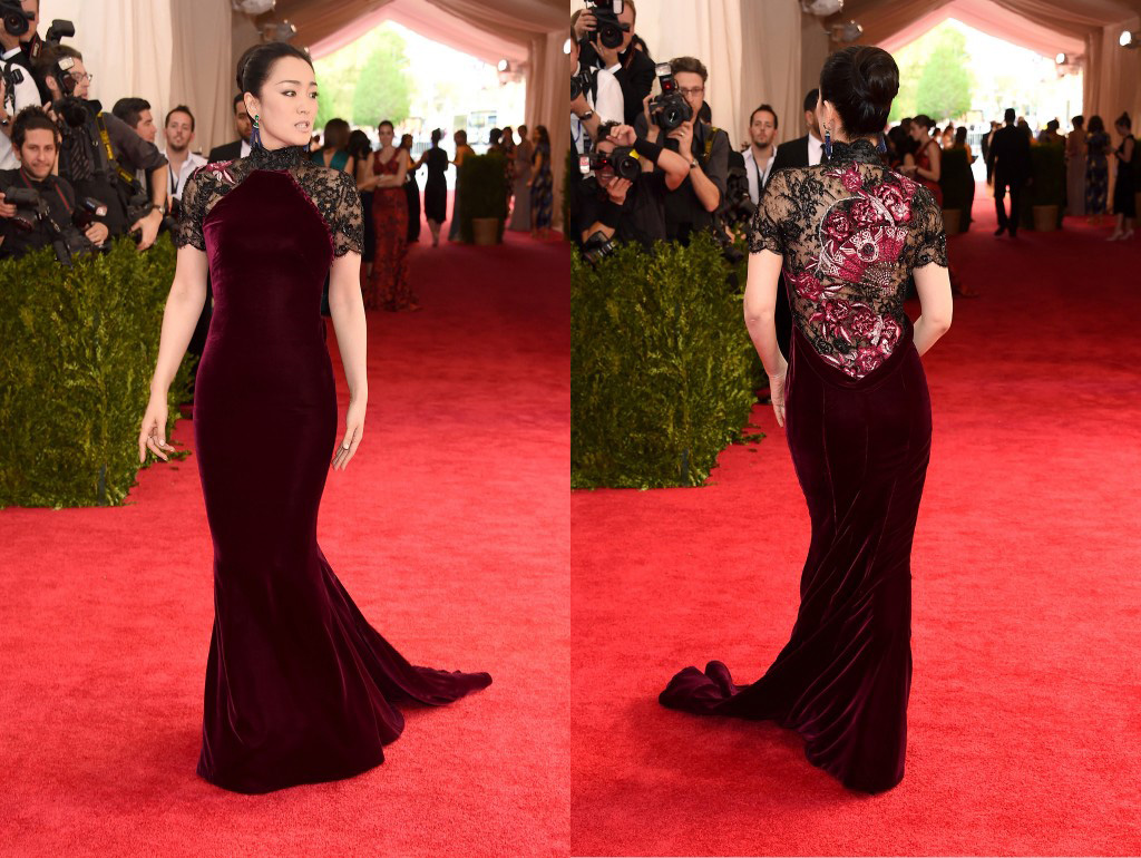 Gong Li in Roberto Cavalli